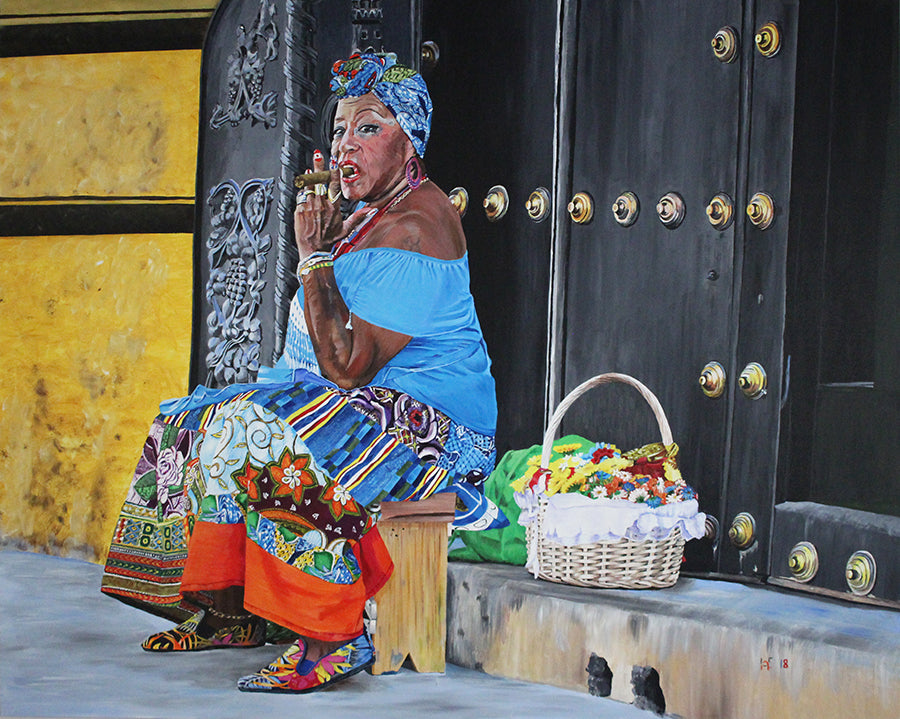 RuzArt Prints - Cuban Flower Lady
